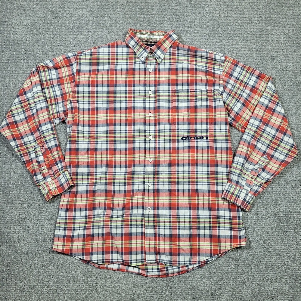 Cinch Shirt Mens Extra Large Red White Blue Plaid Button Down Cowboy Rodeo